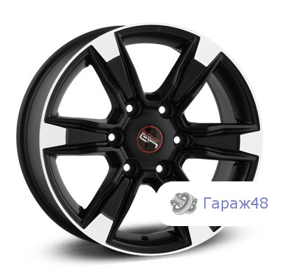 LegeArtis MI123 R17 / 7.5J PCD 6x139.7 ET 38 ЦО 67.1 Литые Черный матовый с полированной лицевой поверхностью