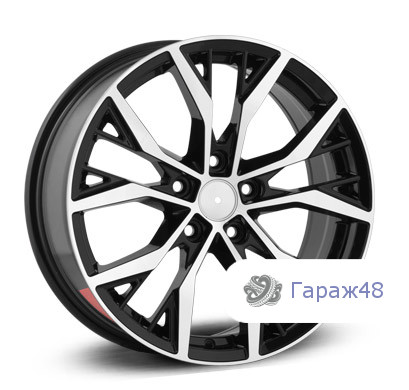 LegeArtis Concept-VW517 R16 / 6.5J PCD 5x112 ET 50 ЦО 57.1 Литые Черный с полированной лицевой поверхностью