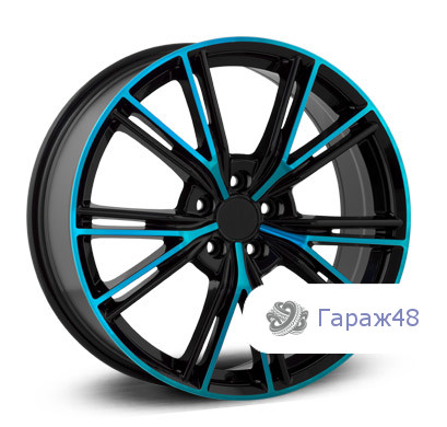 LegeArtis Concept-LR504 R20 / 9.5J PCD 5x120 ET 53 ЦО 72.6 Литые Черный с синей лицевой поверхностью